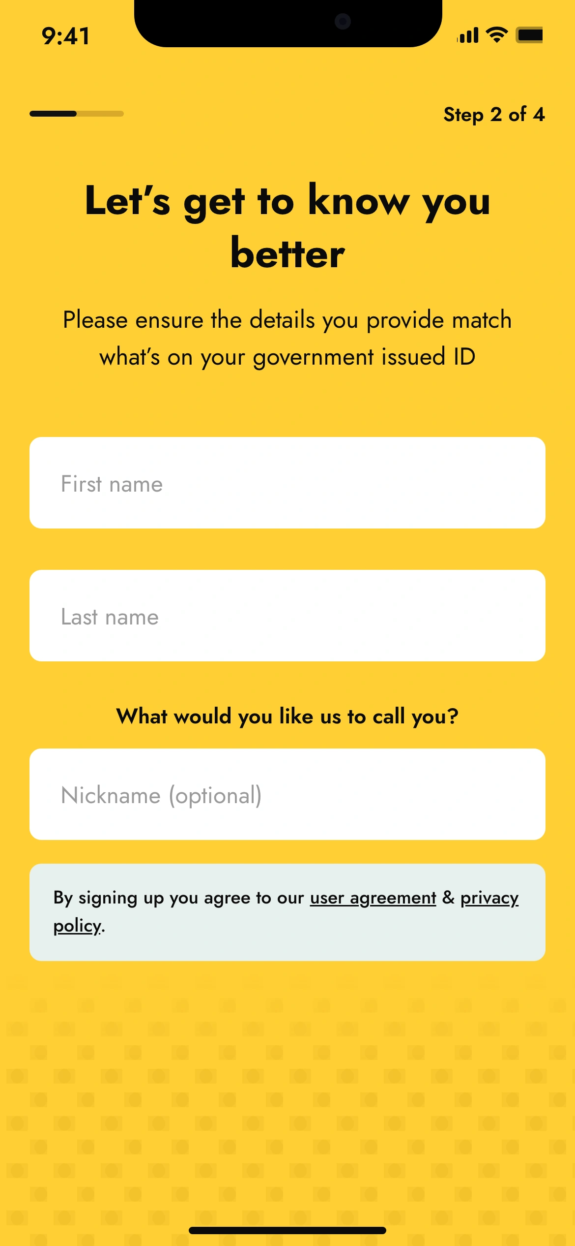The earlier names step on yellow