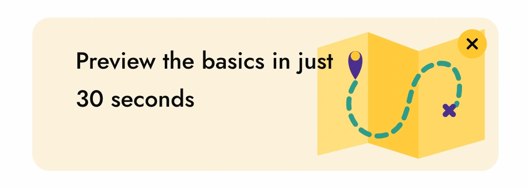 The preview card in the quick insights list with a small yellow dismiss button in its corner
